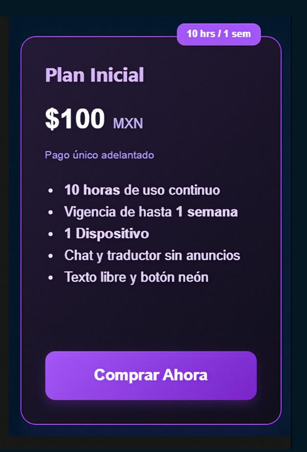 1 PLAN INICIAL (10 hrs / 1 sem)