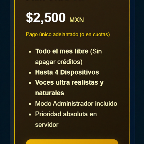 Plan Ultra VIP (,500 MXN)